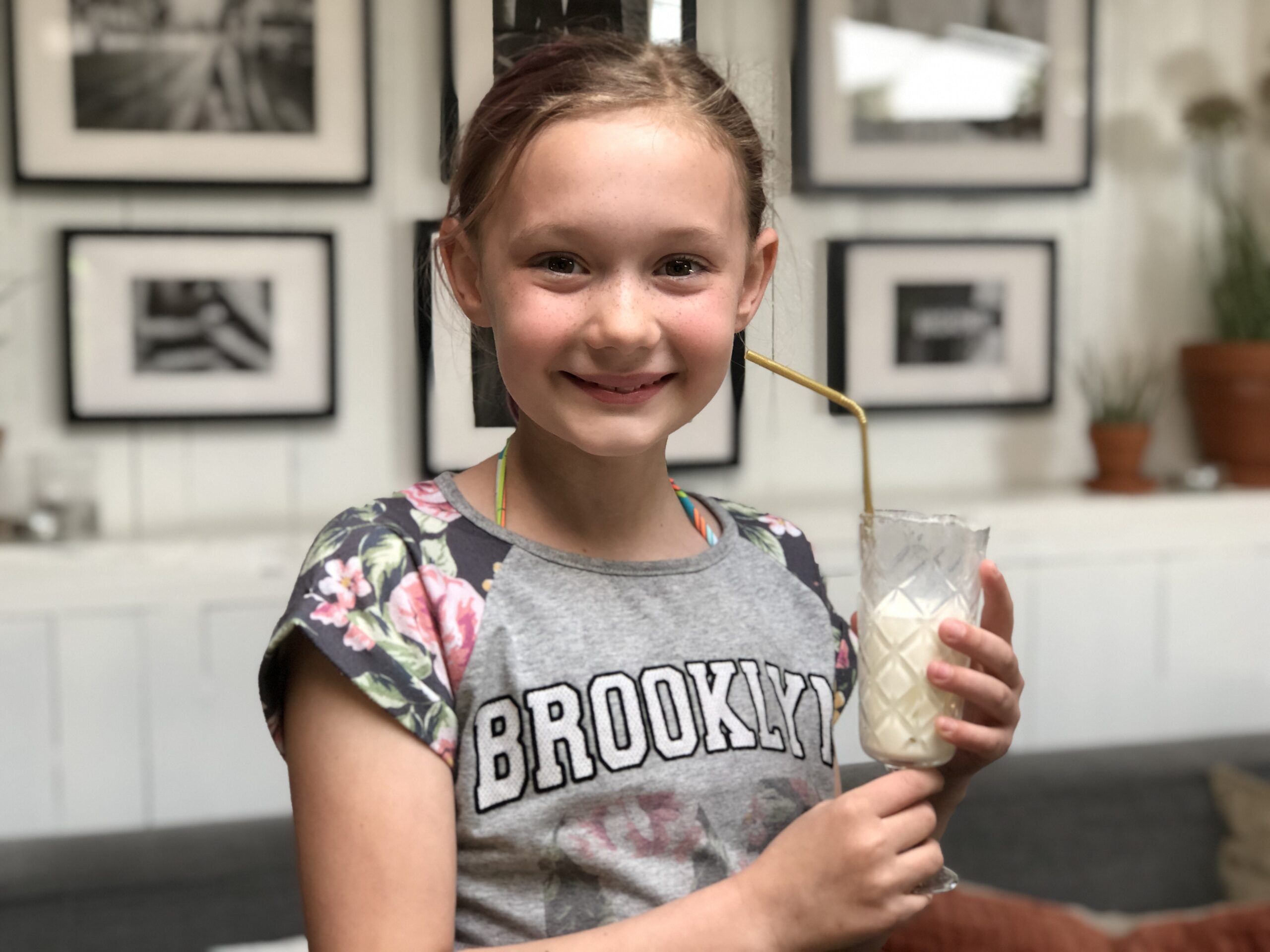 ontbijt shake met banaan en melk