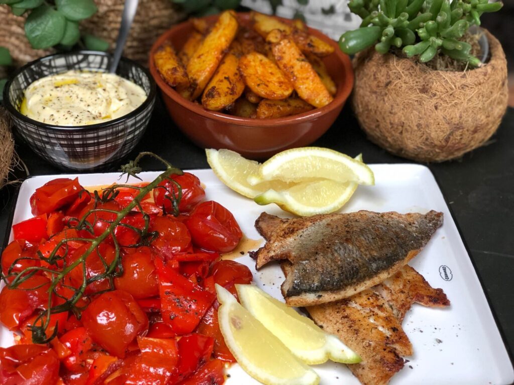 recept Spaanse dorade met patatas bravas uit de Freshly Fish box