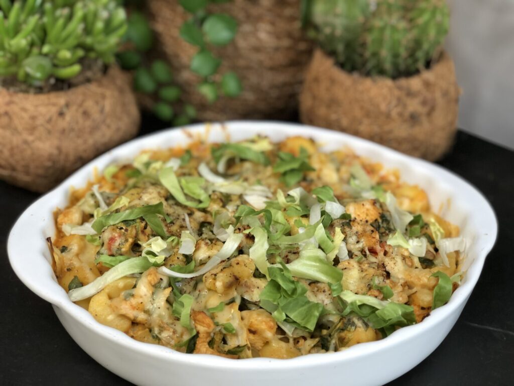 recept ovenschotel met krieltjes, Boursin, andijvie en kip