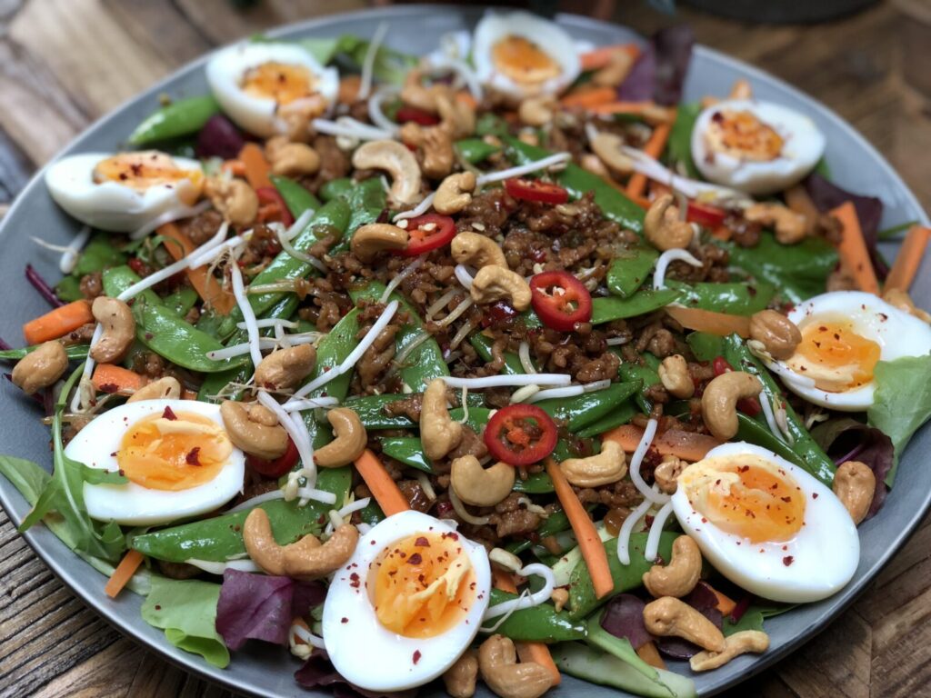 Thaise salade met kip