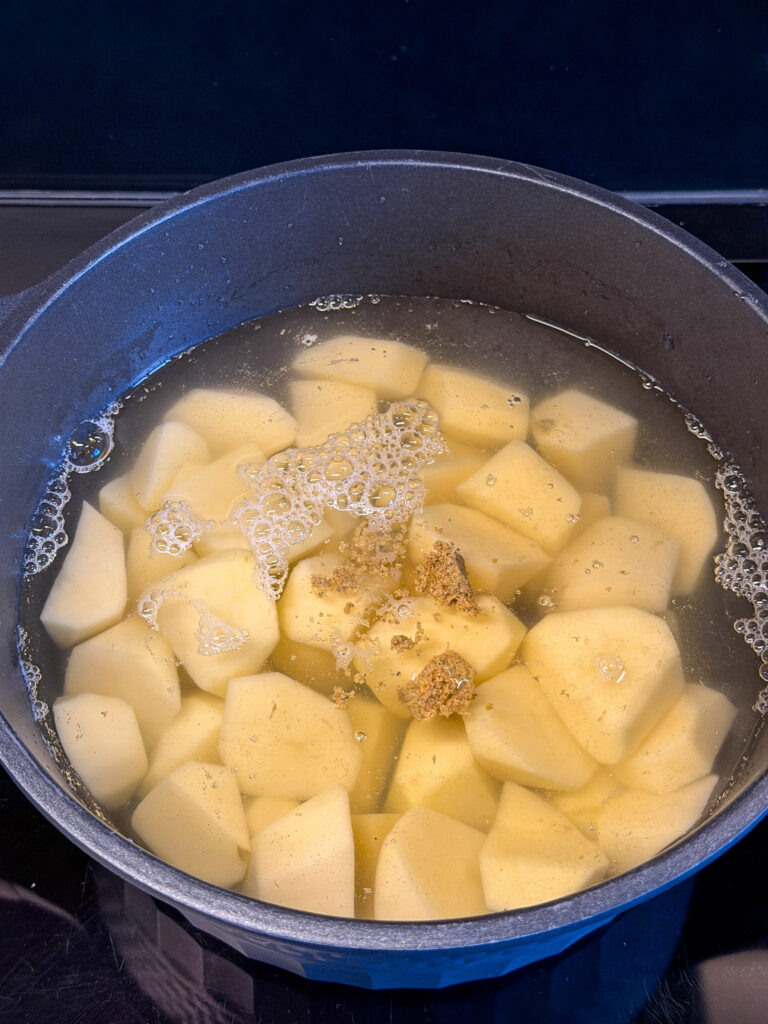 Stap 1 aardappels koken bouillon