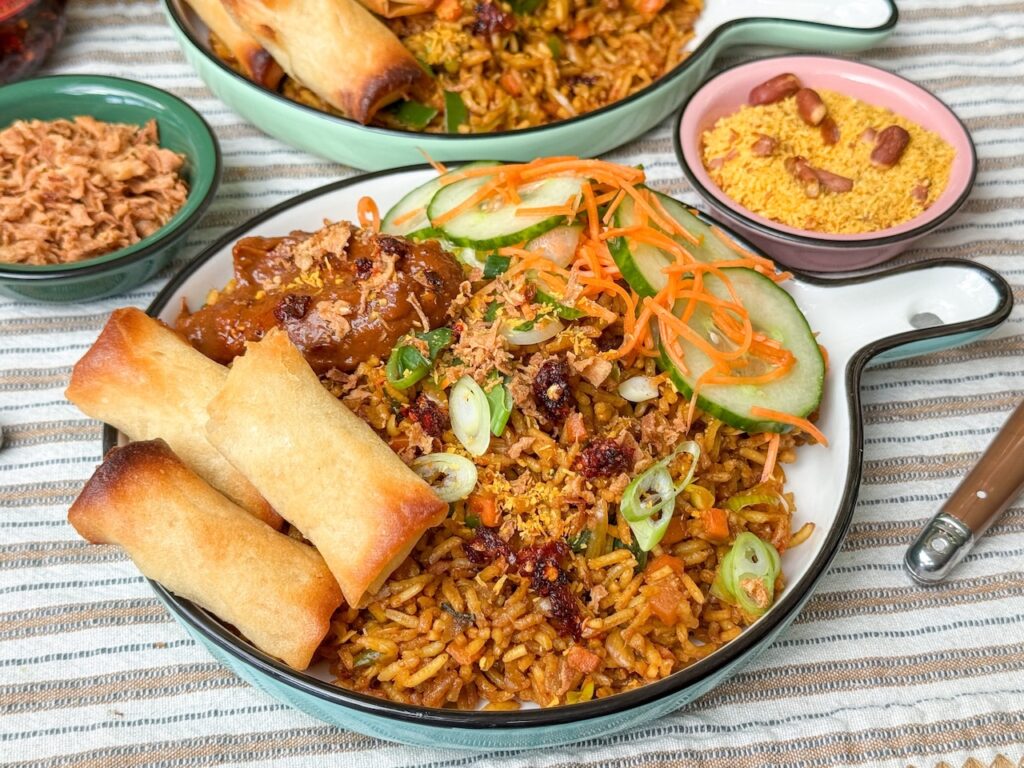 vegetarische nasi, recept uit artikel tips voor wokken
