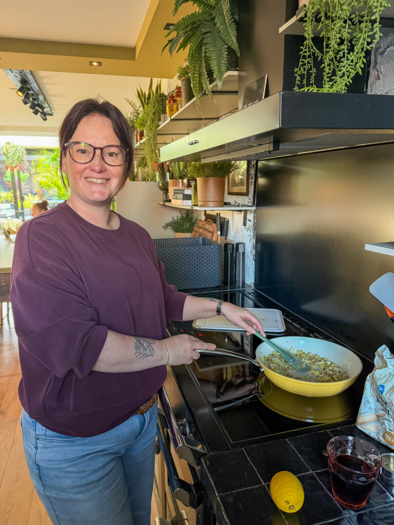 Marie Louise is het koken