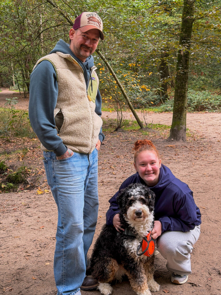 Amaranthe, Jan Willem en hond Legend op de terugkom dag